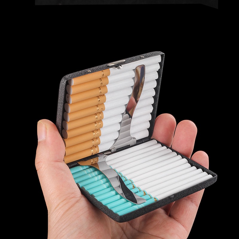 20개입 블랙 무광 금속 담배갑 휴대용 방수 담배 케이 - Smoking & Vaping Accessories 리뷰 및 가격